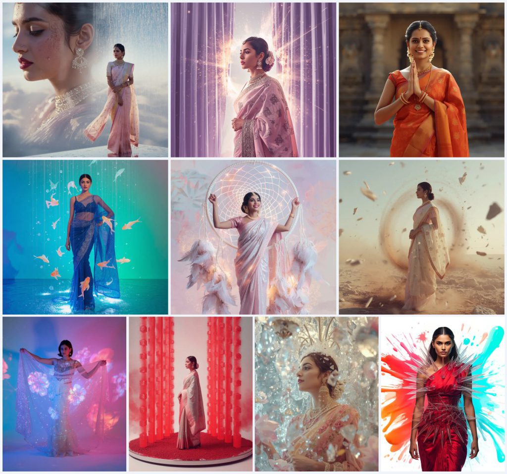 New 10 Trending Violet Saree Prompt for Ethereal Beauty | prompt seen trending girl instagram