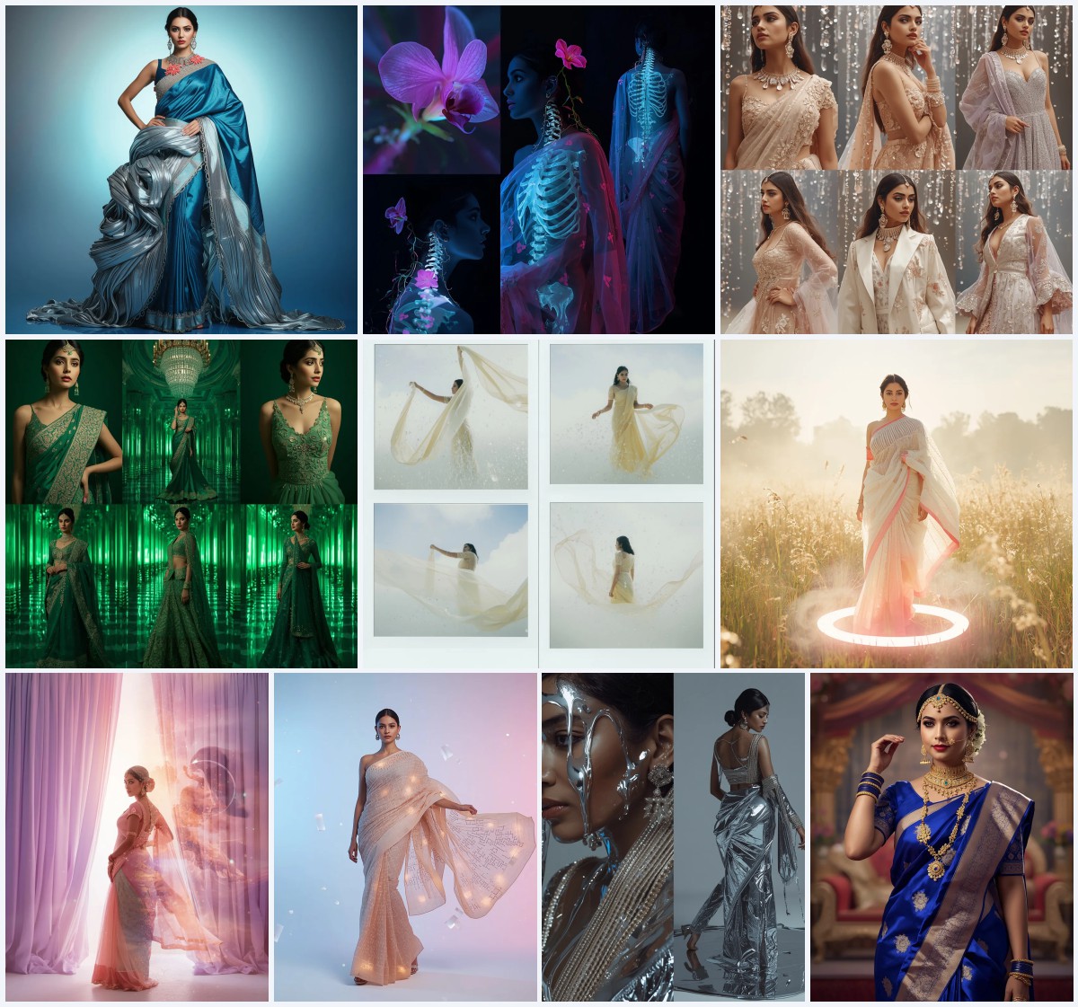 Top 10 Retro Style Prompt for Gemini Girl in Saree Instagram | aesthetic saree prompt